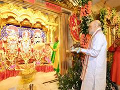 
      
      Amit Shah offers prayers at Ahmedabad Jagannath Temple
      
      