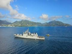 INS Teg arrives at Port Victoria in Seychelles