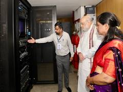 
      
      Gandhinagar: Amit Shah visits Library Network Centre
      
      