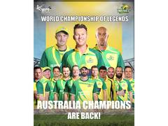 
      
      Australia’s powerhouses return for World Championship of Legends
      
      