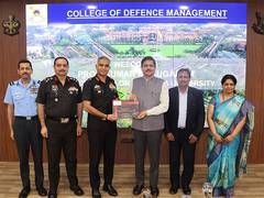 
      
      Osmania University VC visits College of Defence Management
      
      