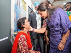 
      
      BRS leader Kavitha meets victims of chemical factory explosion
      
      