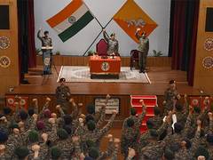
      
      COAS Upendra Dwivedi visits Indian Military Training Team in Bhut
      
      