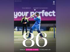 
      
      Vaibhav Suryavanshi cracks 31-ball 86 against England U19
      
      