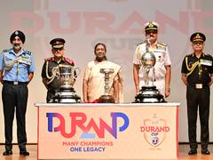
      
      President of India unveils the Trophies of Durand Cup Tournament
      
      