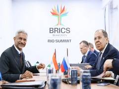 
      
      BRICS Summit: EAM Jaishankar meets Russia FM on sidelines
      
      