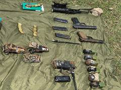 
      
      Explosives, arms, ammunition dropped by drone: Indian Army
      
      