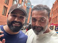 
      
      Bobby Deol shares selfie with 'Hitman' Rohit Sharma
      
      