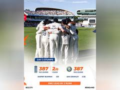 
      
      India equals England's total of 387 runs; hosts take 2-run lead
      
      