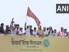 
      
      Haryana: CM Nayab Singh Saini flags off Kaithal Half Marathon
      
      