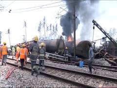 
      
      Diesel-laden freight train catches fire near Tiruvallur
      
      