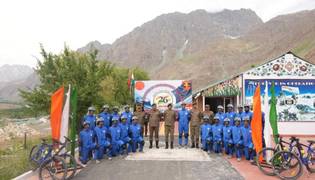 
      
      Indian Army's mountain terrain bicycle expedition concludes 
      
      