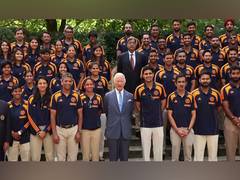
      
      Skipper Gill, Team India meet King Charles III
      
      