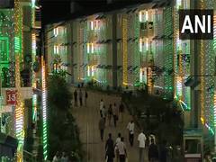 
      
      Amarnath Shrine Board's Yatri Niwas in Ramban illuminated
      
      