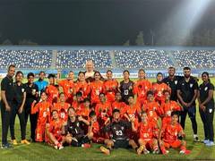 
      
      India U20 women thrash Uzbekistan
      
      