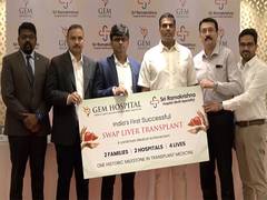 
      
      India's first inter-hospital swap liver transplant successfully p
      
      
