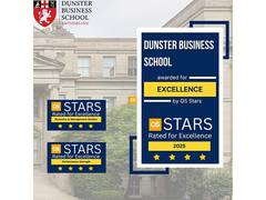 
      
      Dunster Business School Earns Prestigious 4-Star Rating from QS
      
      