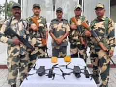
      
      BSF intercepts 2 Pakistani drones carrying heroin in Amritsar sec
      
      