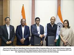 
      
      Maruti Suzuki and DPIIT sign MoU to propel auto, mobility startup
      
      