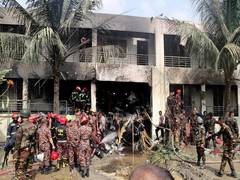 
      
      Indian medical team arrive in Dhaka to treat plane crash victims:
      
      