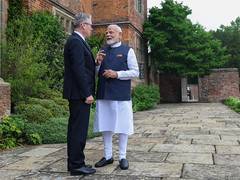 
      
      PM Modi thanks UK PM for warm welcome at Chequers
      
      