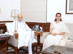 
      
      BJP MP Kangana Ranaut meets Amit Shah in Delhi
      
      