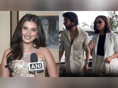 
      
      Tara neither confirms nor denies relationship rumours with Veer 
      
      
