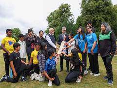 
      
      PM interacts with players from Buckinghamshire Street Cricket Hub
      
      