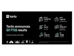 
      
      Tanla Announces First Quarter Results for FY26
      
      