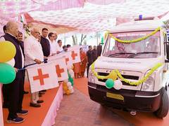 
      
      Gujarat CM flags off mobile medical vans
      
      