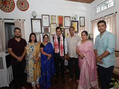 
      
      Union Minister Sonowal pays tribute at Bhupen Hazarika’s home
      
      