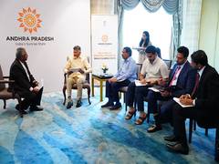 
      
      Andhra CM Chandrababu Naidu meets Indian HC in Singapore 
      
      