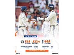 
      
      Gritty fifties from Sundar,Jadeja help India take lead at Tea
      
      