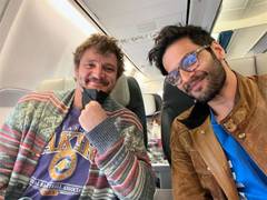 
      
      Ali Fazal meets with international star Pedro Pascal
      
      