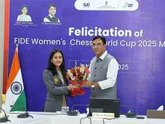 
      
      Mandaviya felicitates Divya for her success in Chess World Cup 
      
      