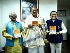 
      
      Dr. Dinesh Shahra Presents Sanatan Avatar to Former VP
      
      