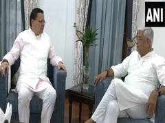 
      
      Union Minister Gajendra Singh Shekhawat meets Uttarakhand CM Push
      
      