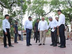 
      
      CM Patel conducts on-site inspection of a Redevelopment Project 
      
      