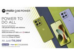 
      
      moto g86 POWER a Goes on Sale Today 
      
      