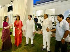 
      
      INDIA bloc meeting at Rahul Gandhi's residence concludes
      
      
