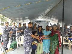 
      
      INS Pralaya celebrates Raksha Bandhan with specially-abled girls 
      
      