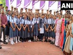 
      
      Women, girl students celebrate Raksha Bandhan with CRPF jawans
      
      