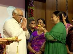 
      
      Sadhana Mandir students present 100-foot rakhi to Gujarat CM
      
      