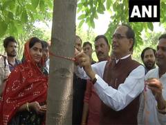 
      
      Union Minister Shivraj Singh Chouhan celebrates Raksha Bandhan 
      
      