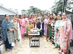 
      
      Himachal LoP Jairam Thakur celebrates Raksha Bandhan in Shimla
      
      