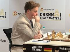 
      
      Keymer makes it three wins in a row at Chennai Grand Masters
      
      