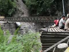 
      
      Uttarkashi floods: Bailey bridge being constructed in Gangnani
      
      