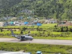 
      
      C295 lands in Uttarkashi's Dharasu with relief material
      
      