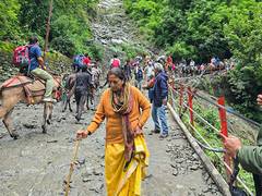 
      
      Kedarnath Yatra halted for 3 days amid IMD's red alert
      
      