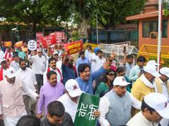
      
      INDIA bloc protests against EC over 